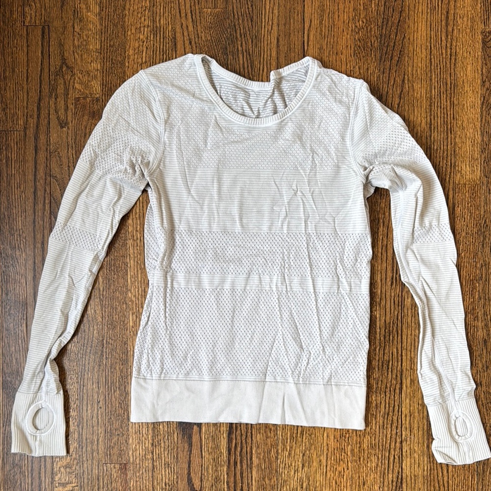 Lululemon Women's White Long Sleeve Top